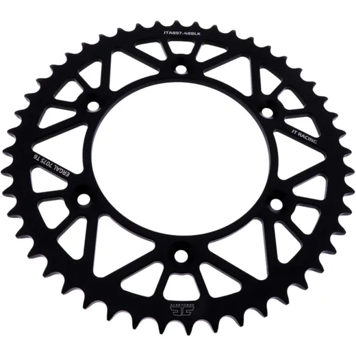Alu - Kettenrad 48Z Teilung 520 schwarz JT Innendurchmesser 125 Lochkreis 150 passend für: Husqvarna FE, FC, TE