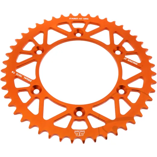 Alu - Kettenrad 47Z Teilung 520 orange JT Innendurchmesser 125 Lochkreis 150 passend für: Husqvarna FE, FC, TE