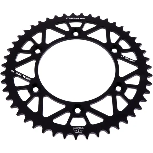 Alu - Kettenrad 47Z Teilung 520 schwarz JT Innendurchmesser 125 Lochkreis 150 passend für: Husqvarna FE, FC, TE