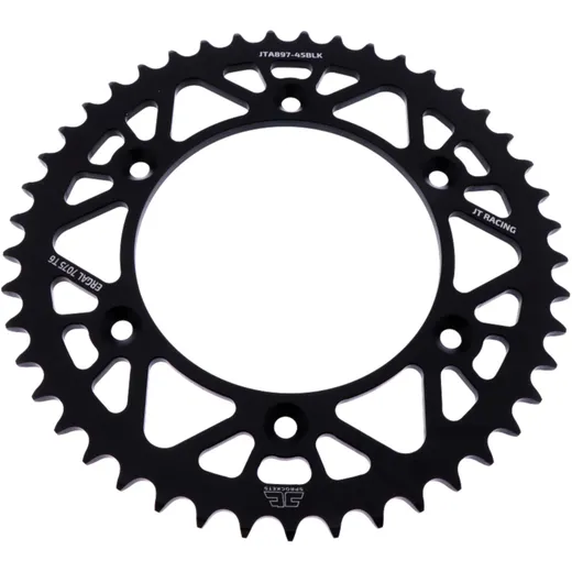 Alu - Kettenrad 45Z Teilung 520 schwarz JT Innendurchmesser 125 Lochkreis 150 passend für: Husqvarna FE, FC, TE