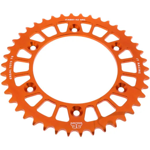 Alu - Kettenrad 42Z Teilung 520 orange JT Innendurchmesser 125 Lochkreis 150 passend für: Husqvarna FE, FC, TE