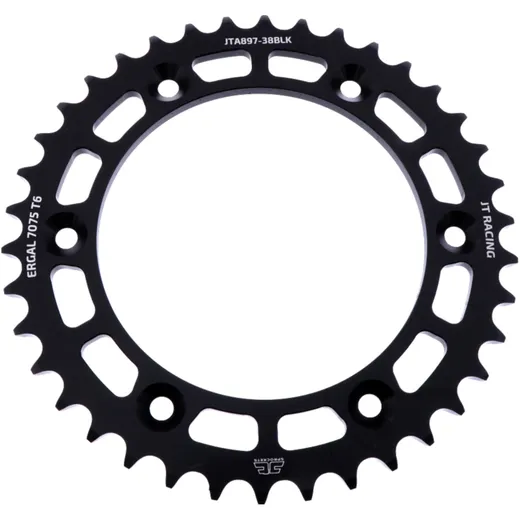 Alu - Kettenrad 38Z Teilung 520 schwarz JT Innendurchmesser 125 Lochkreis 150 passend für: Husqvarna FE, FC, TE