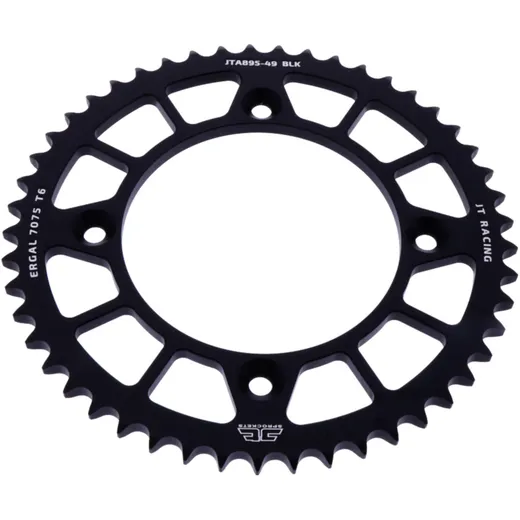 Alu - Kettenrad 49Z Teilung 428 schwarz JT Innendurchmesser 110 Lochkreis 132 passend für: KTM SX