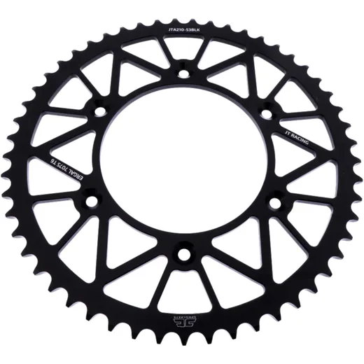 Alu - Kettenrad 53Z Teilung 520 schwarz JT Innendurchmesser 125 Lochkreis 153 passend für: Honda CRF, CR, XR