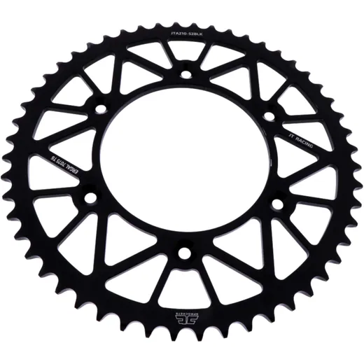 Alu - Kettenrad 52Z Teilung 520 schwarz JT Innendurchmesser 125 Lochkreis 153 passend für: Honda CRF, CR, XR