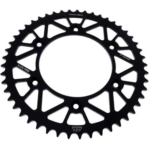 Alu - Kettenrad 49Z Teilung 520 schwarz JT Innendurchmesser 125 Lochkreis 153 passend für: Honda CRF, CR, XR