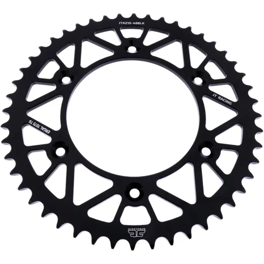Alu - Kettenrad 48Z Teilung 520 schwarz JT Innendurchmesser 125 Lochkreis 153 passend für: Honda CRF, CR, XR