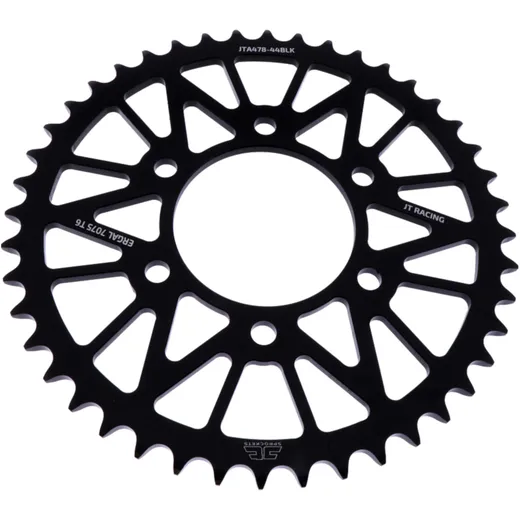 Rear sprocket aluminium 44 tooth pitch 520 black JT inner diameter 080 bolt spacing 104 for: Kawasaki Z, ZX - 6R, KLE