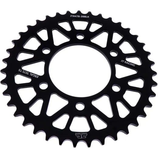 Rear sprocket aluminium 39 tooth pitch 520 black JT inner diameter 080 bolt spacing 104 for: Kawasaki Z, ZX - 6R, KLE