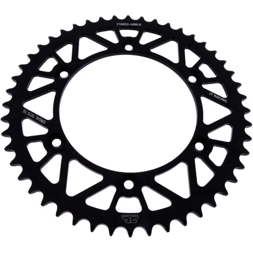 Alu - Kettenrad 48Z Teilung 520 schwarz JT Innendurchmesser 136 Lochkreis 156 passend für: Husqvarna TE, WR, SM, CR