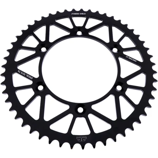 Aluminium Rear Sprocket 51 Tooth Pitch 520 Black for Motorcycles