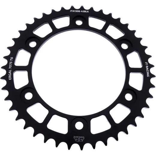 Rear sprocket aluminium 43 tooth pitch 520 black JT inner diameter 134 bolt spacing 160 for: Honda CBR, VTR