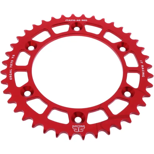 Alu - Kettenrad 40Z Teilung 520 rot JT Innendurchmesser 125 Lochkreis 153 passend für: Honda CRF, CR, XR
