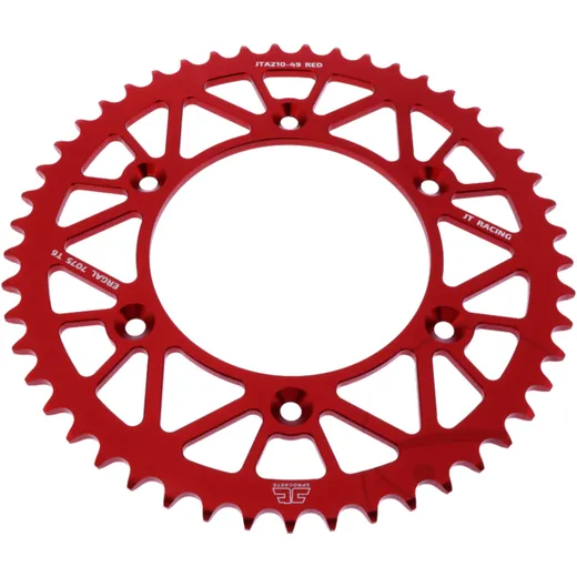 Alu - Kettenrad 49Z Teilung 520 rot JT Innendurchmesser 125 Lochkreis 153 passend für: Honda CRF, CR, XR