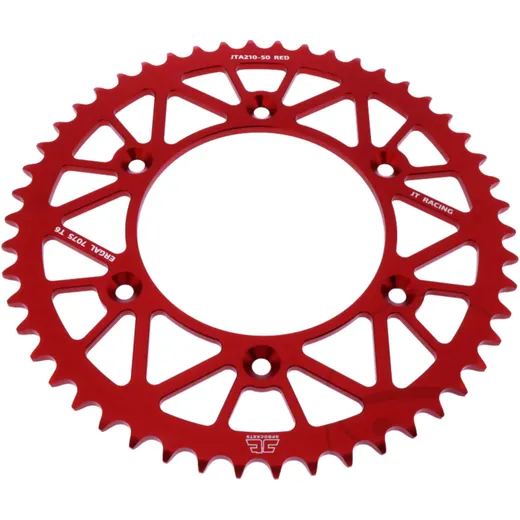 Alu - Kettenrad 50Z Teilung 520 rot JT Innendurchmesser 125 Lochkreis 153 passend für: Honda CRF, CR, XR