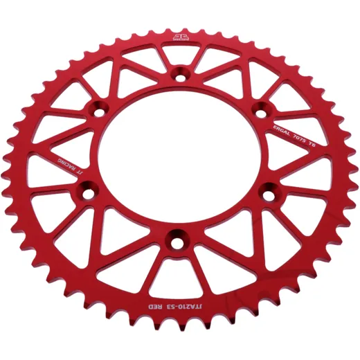 Alu - Kettenrad 53Z Teilung 520 rot JT Innendurchmesser 125 Lochkreis 153 passend für: Honda CRF, CR, XR