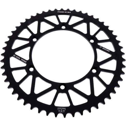Alu - Kettenrad 52Z Teilung 520 schwarz JT Innendurchmesser 134 Lochkreis 150 passend für: Kawasaki KX, KLX, KDX