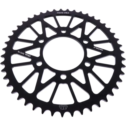 Rear sprocket aluminium 47 tooth pitch 520 black JT inner diameter 080 bolt spacing 104 for: Kawasaki Z, ZX - 6R, KLE