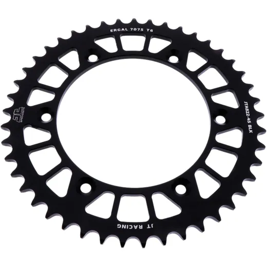 Alu - Kettenrad 45Z Teilung 520 schwarz JT Innendurchmesser 136 Lochkreis 156 passend für: Husqvarna TE, WR, SM, CR
