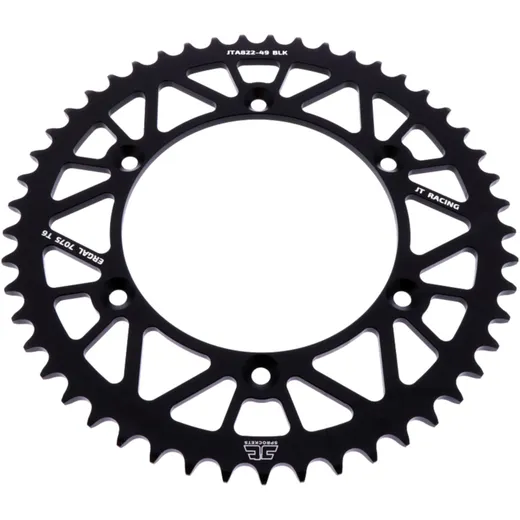 Alu - Kettenrad 49Z Teilung 520 schwarz JT Innendurchmesser 136 Lochkreis 156 passend für: Husqvarna TE, WR, SM, CR