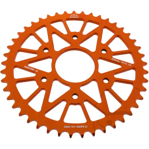 Alu - Kettenrad 45Z Teilung 520 orange Innendurchmesser 063 Lochkreis 110 passend für: Husqvarna Svartpilen, Vitpilen, SM