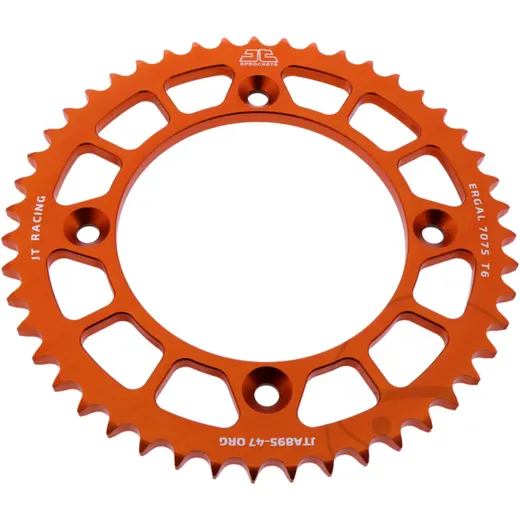 Alu - Kettenrad 47Z Teilung 428 orange JT Innendurchmesser 110 Lochkreis 132 passend für: KTM SX