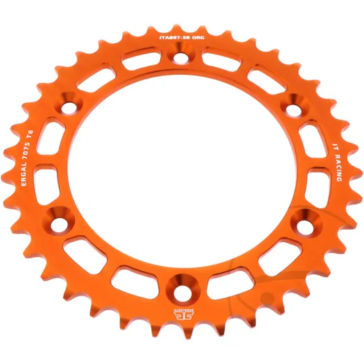 Alu - Kettenrad 38Z Teilung 520 orange JT Innendurchmesser 125 Lochkreis 150 passend für: Husqvarna FE, FC, TE