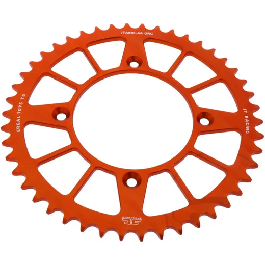 Alu - Kettenrad 46Z Teilung 520 orange JT Innendurchmesser 110 Lochkreis 135 passend für: KTM Freeride E, SX - E2
