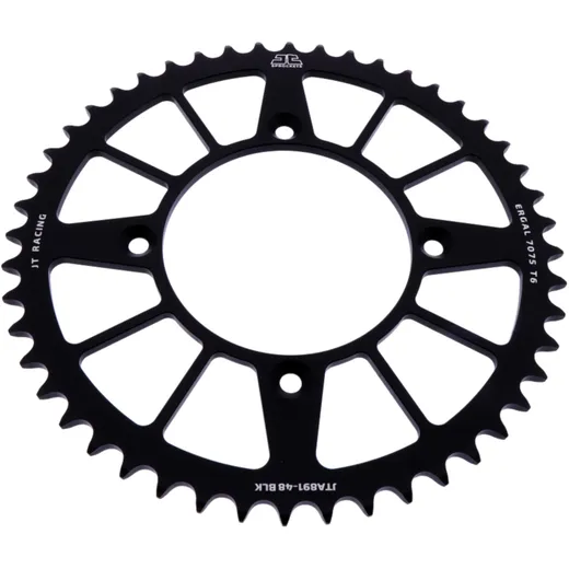Alu - Kettenrad 48Z Teilung 520 schwarz JT Innendurchmesser 110 Lochkreis 135 passend für: KTM Freeride E, SX - E2