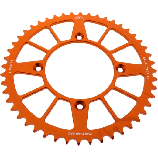 Alu - Kettenrad 48Z Teilung 520 orange JT Innendurchmesser 110 Lochkreis 135 passend für: KTM Freeride E, SX - E2