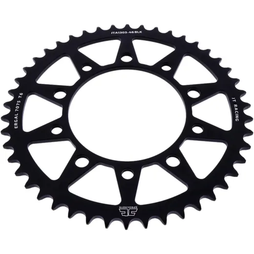 Rear sprocket aluminium 46 tooth pitch 520 black JT inner diameter 112 bolt spacing 138 for: Honda CBR, XL