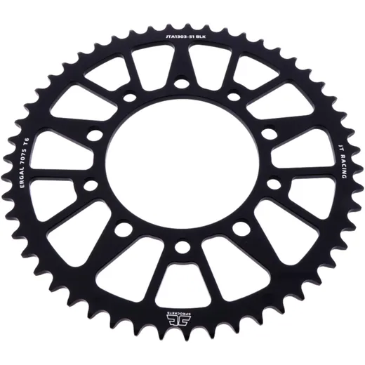 Alu - Kettenrad 51Z Teilung 520 schwarz JT Innendurchmesser 112 Lochkreis 138 passend für: Honda CBR, XL