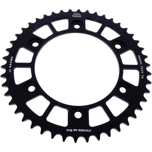 Rear sprocket aluminium 46 tooth pitch 520 black JT inner diameter 134 bolt spacing 160 for: Honda CBR, VTR