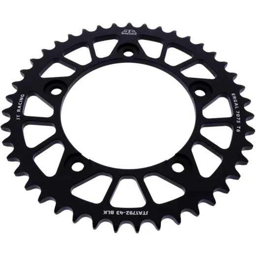 Alu - Kettenrad 43Z Teilung 525 schwarz JT Innendurchmesser 120 Lochkreis 140 passend für: Triumph Bonneville, Thruxton, Scrambler