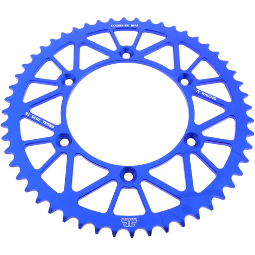 Alu - Kettenrad 52Z Teilung 520 blau JT Innendurchmesser 130 Lochkreis 150 passend für: Fantic XEF, XX, XXF