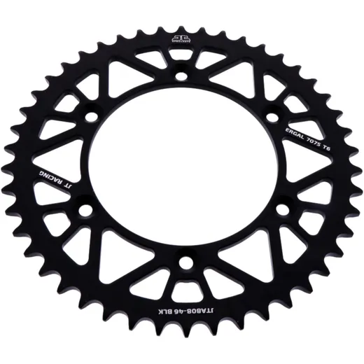 Alu-Kettenrad 46Z Teilung 520 schwarz für Motorräder JT