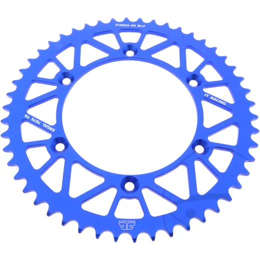 Alu - Kettenrad 50Z Teilung 520 blau JT Innendurchmesser 136 Lochkreis 156 passend für: Husqvarna TE, WR, SM, CR