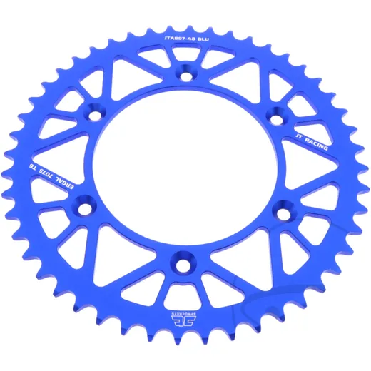 Alu - Kettenrad 48Z Teilung 520 blau JT Innendurchmesser 125 Lochkreis 150 passend für: Husqvarna FE, FC, TE