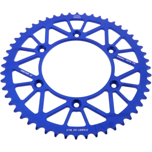 Alu - Kettenrad 52Z Teilung 520 blau JT Innendurchmesser 125 Lochkreis 150 passend für: Husqvarna FE, FC, TE