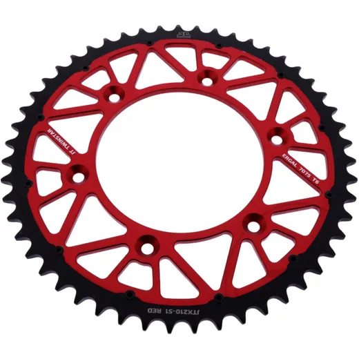 Kettenrad Twinstar 51Z Teilung 520 rot JT Alternative: 7580454 passend für: Honda CRF, CR, XR