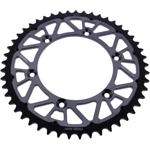 Kettenrad Twinstar 49Z Teilung 520 grau JT Innendurchmesser 130 Lochkreis 150 passend für: Fantic XEF, XX, XXF
