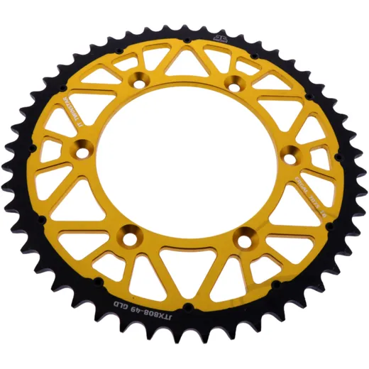 49 Tooth Rear Sprocket Twinstar Pitch 520 Gold for Motorcycles
