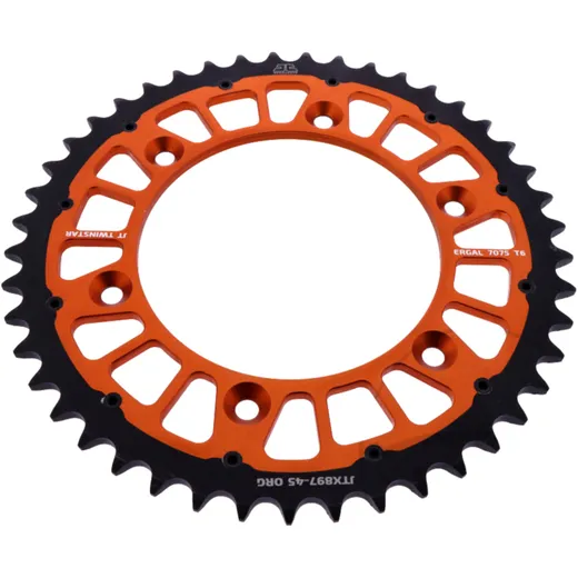 Kettenrad Twinstar 45Z Teilung 520 orange JT Alternative: 7580497 passend für: Husqvarna FE, FC, TE