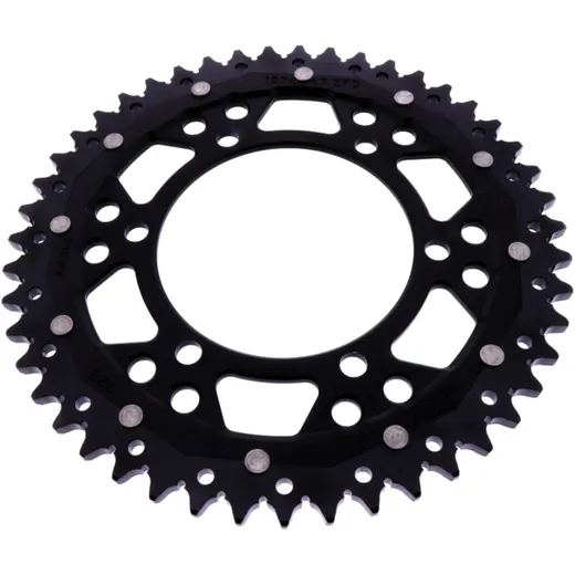Dual Sprocket 47 Tooth 525 Black ZF for Motorcycles