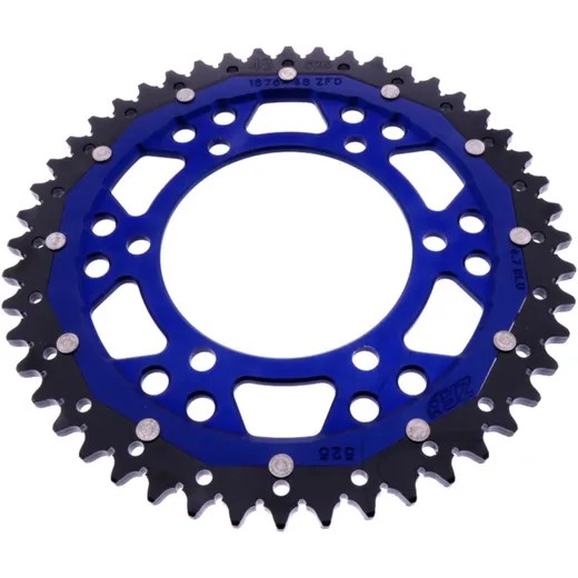 Rear Sprocket Dual 48 Tooth Pitch 525 Blue ZF for Motorcycles