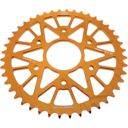 Alu - Kettenrad 44Z Teilung 520 orange Innendurchmesser 063 Lochkreis 110 passend für: Husqvarna Svartpilen, Vitpilen, SM