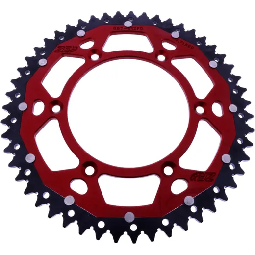 Kettenrad Dual 51Z Teilung 520 rot ZF Innendurchmesser 125 Lochkreis 150 passend für: Husqvarna FE, FC, TE