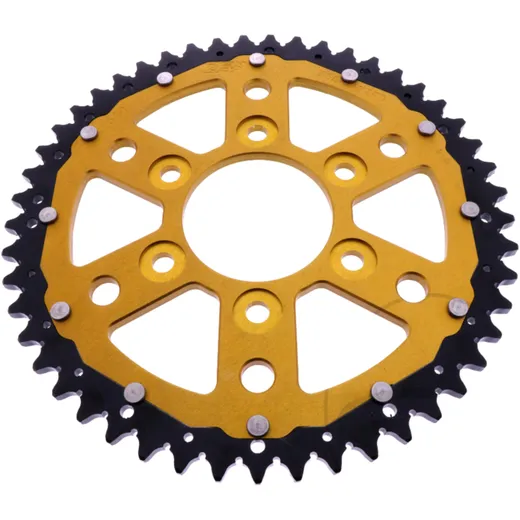 Kettenrad Dual 49Z Teilung 525 gold ZF Innendurchmesser 073 Lochkreis 103 passend für: Ducati Multistrada, Desert X, Desert X Rally