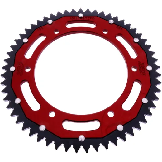Kettenrad Dual 57Z Teilung 428 rot ZF Innendurchmesser 136 Lochkreis 156 passend für: Fantic Caballero, XEF, XMF