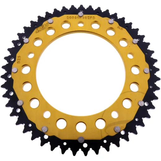 Kettenrad Dual 49Z Teilung 525 gold ZF IINNEND 140 Lochkreis 169 passend für: Indian FTR